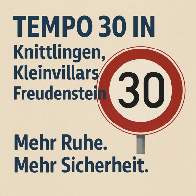 Tempo 30: Knittlingen, Kleinvillars und Freudenstein bremsen ab